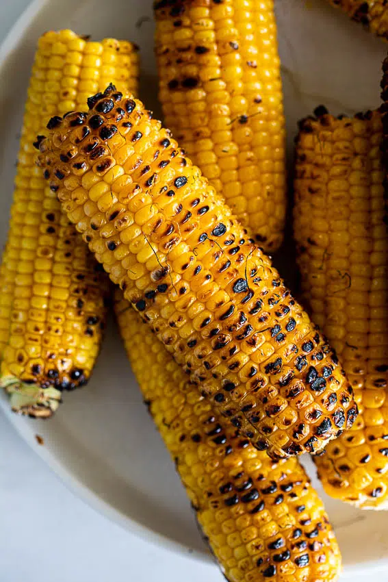 Grilled corn on the cob