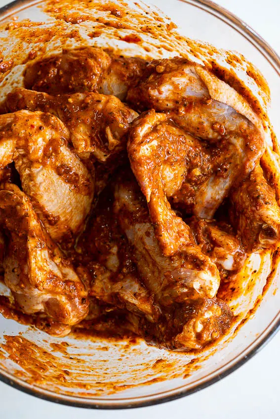 Harissa grilled chicken wings