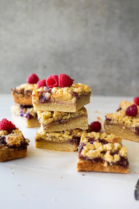 Raspberry Peanut Butter Cookie Bars