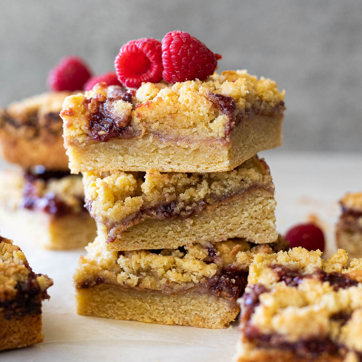 Raspberry Peanut Butter Cookie Bars