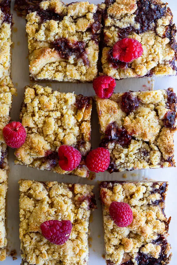 Raspberry Peanut Butter Cookie Bars