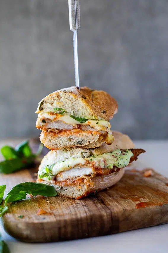 Chicken Parmesan sandwich