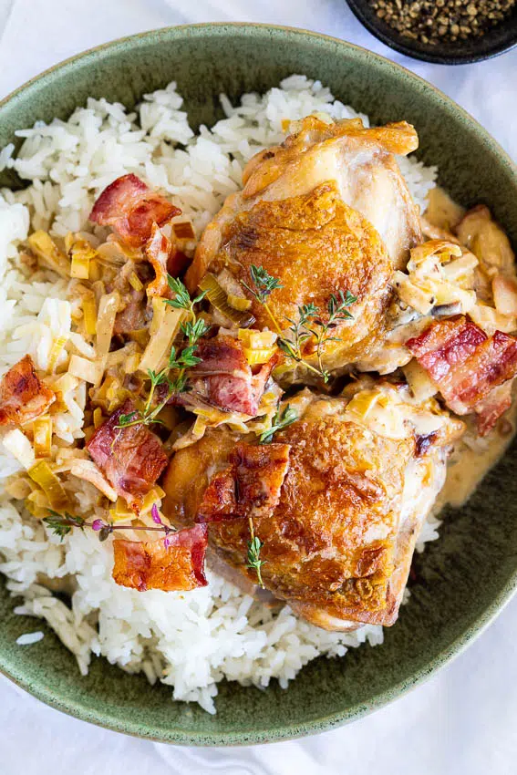 Creamy chicken with rice