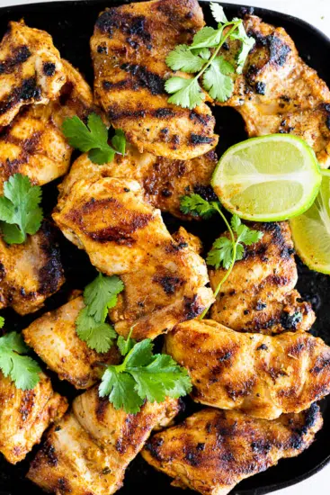 Grilled Peruvian Chicken with green sauce