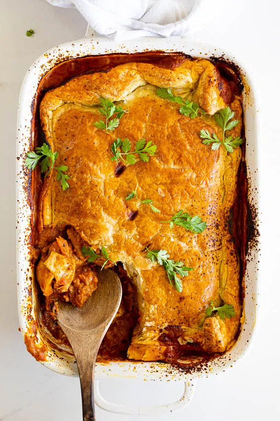 Butter chicken pot pie