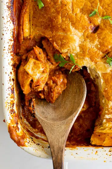 Butter chicken pot pie