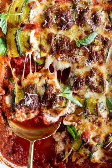 Zucchini Involtini stuffed with herbed ricotta