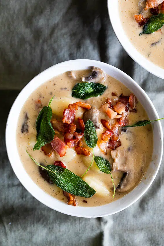 Creamy Bacon Mushroom Gnocchi Soup