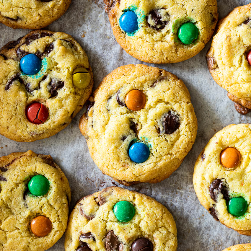 Chocolate chip m&m cookies