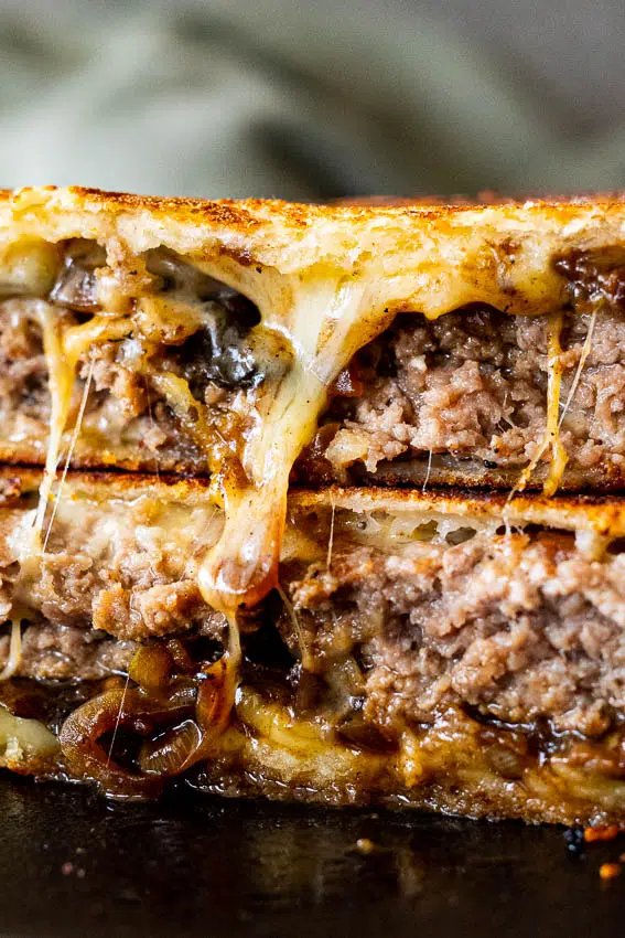 Easy cheesy patty melt
