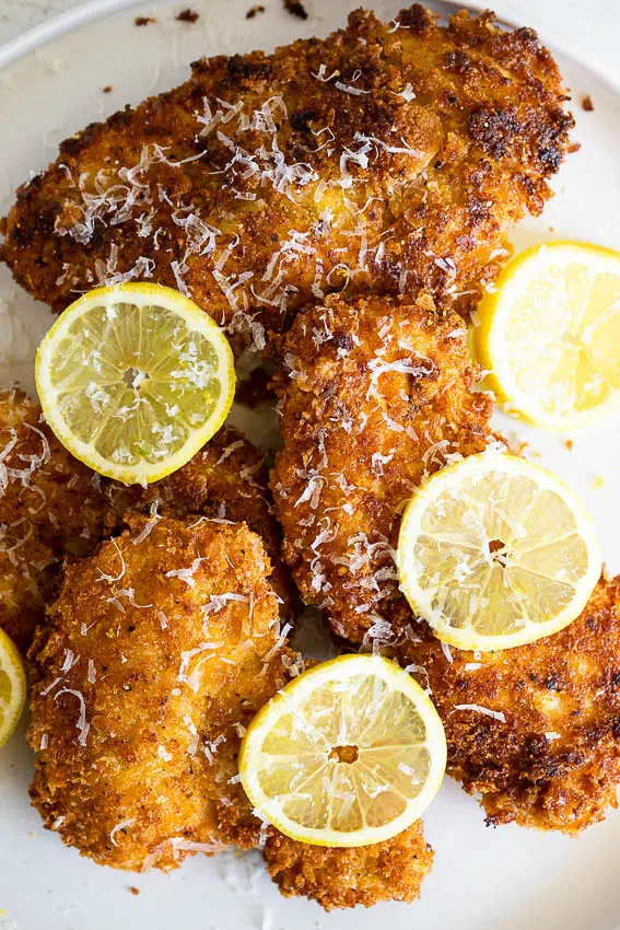 Lemon Parmesan Chicken Milanese
