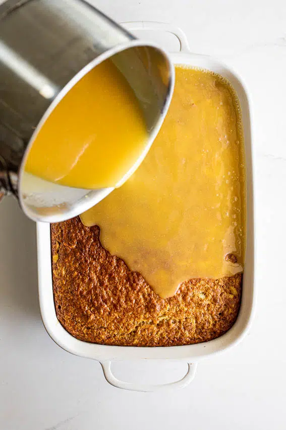 Salted Caramel Apple Pudding Cake