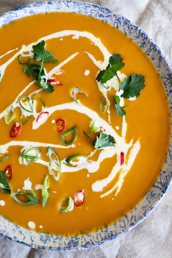 Spicy Miso Coconut Pumpkin Soup