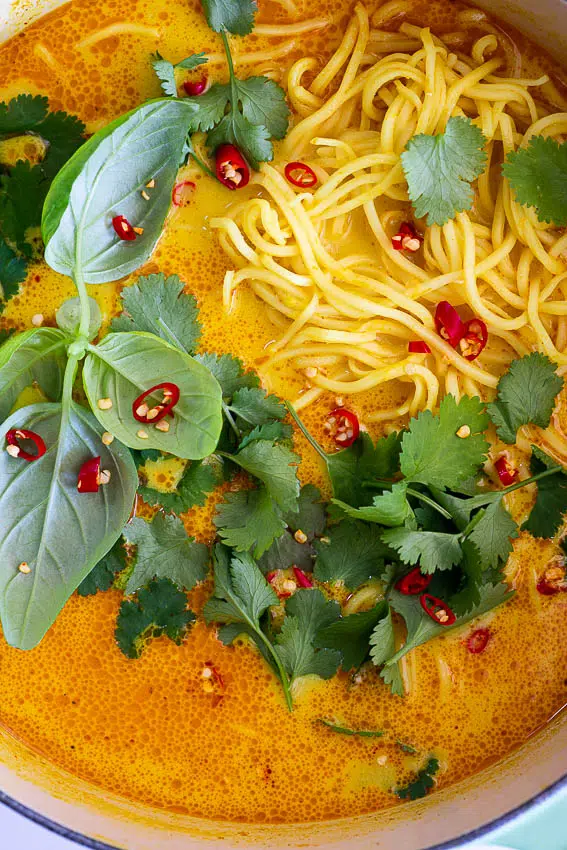Coconut curry noodle soup