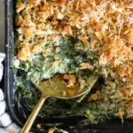 Creamy spinach gratin