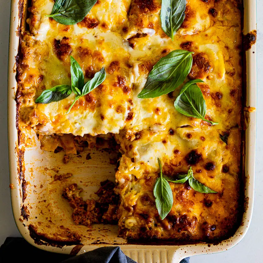 Four cheese lasagna
