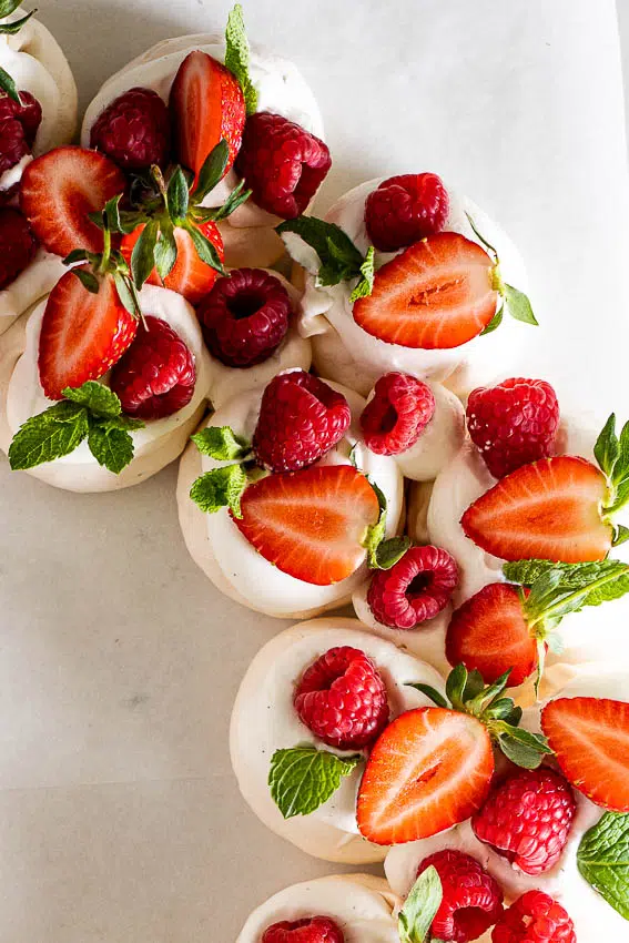 Pull Apart Pavlova wreath