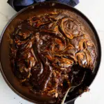Peanut butter chocolate baked pudding
