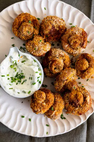 Crumbed Air Fried Mushrooms