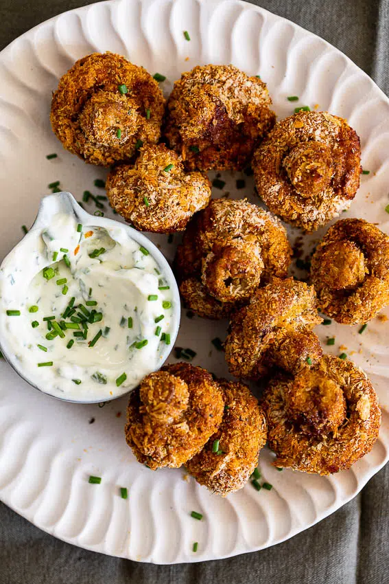 Crumbed Air Fried Mushrooms