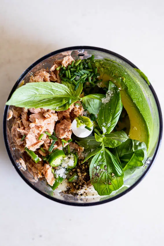 Green goddess tuna sandwich filling