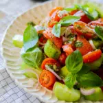 Cucumber Tomato Salad with Whipped Feta
