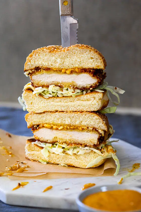 chicken katsu burgers