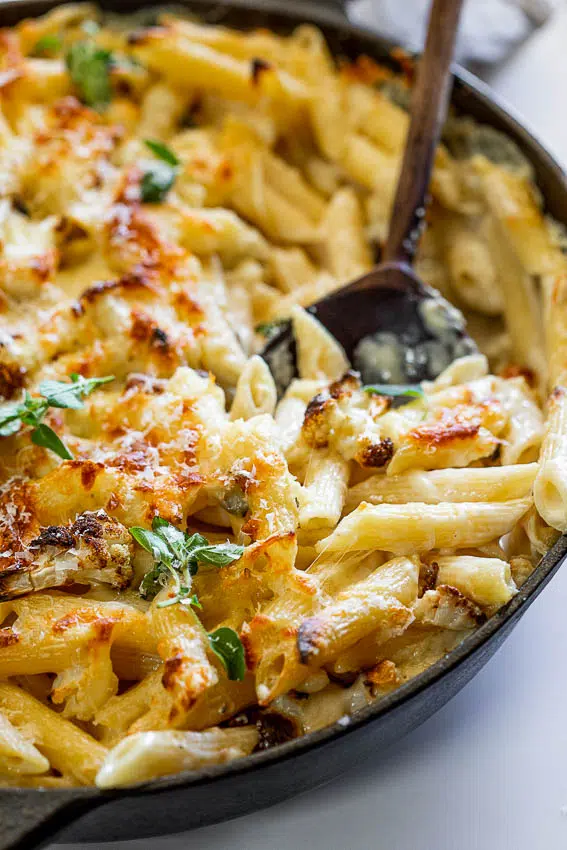 Creamy Cauliflower pasta bake