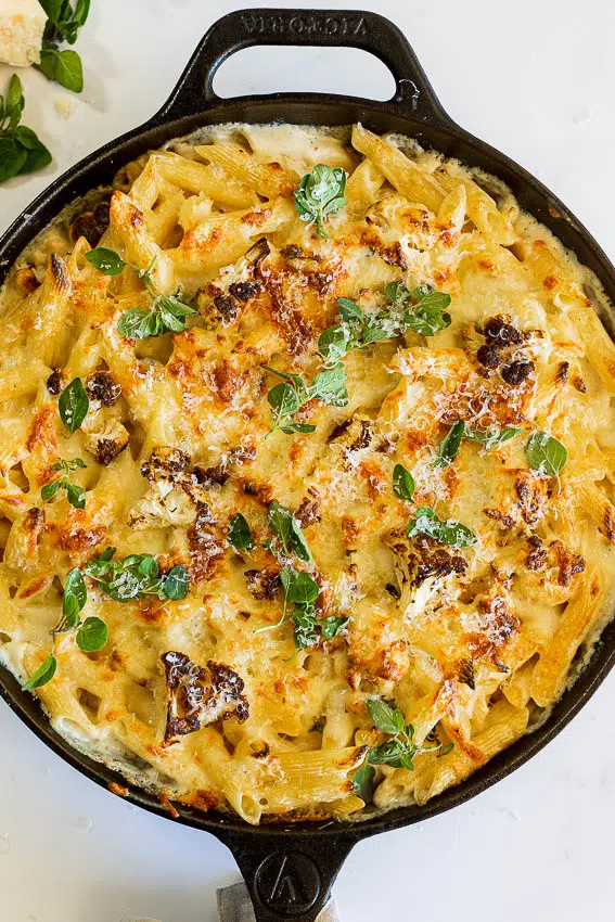 Cauliflower pasta bake