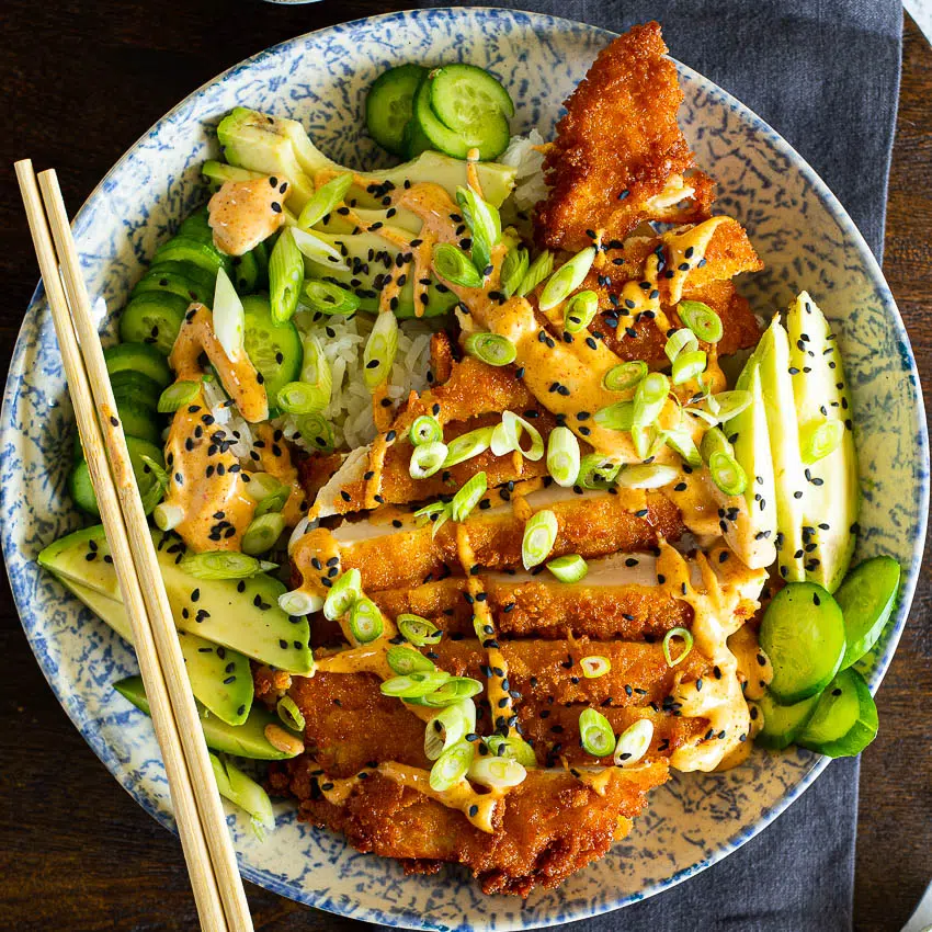 Chicken katsu bowls