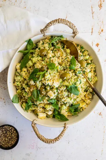 Green Olive Feta Grain Salad
