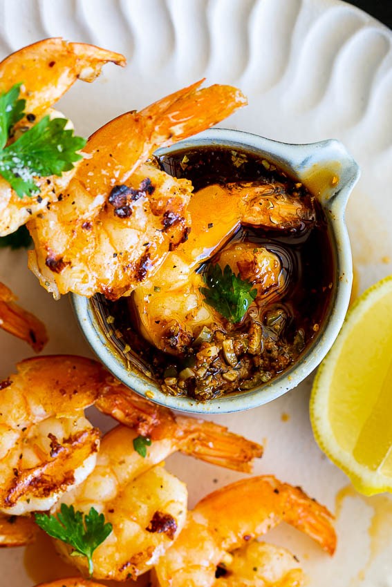 Grilled shrimp with jalapeño cajun butter