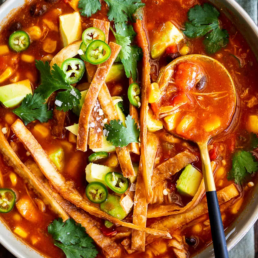 Instant Pot Chicken Tortilla Soup
