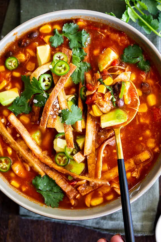 Instant Pot Chicken Tortilla Soup