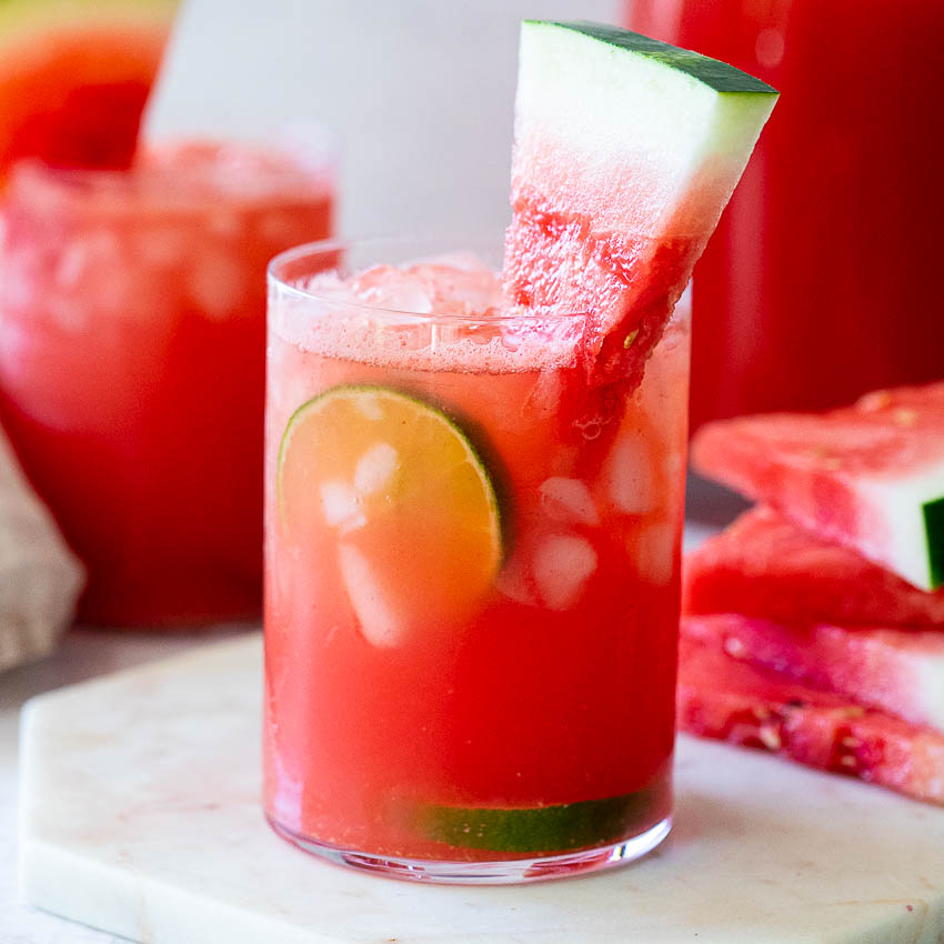 Easy Watermelon Agua Fresca - Simply Delicious - Elmina