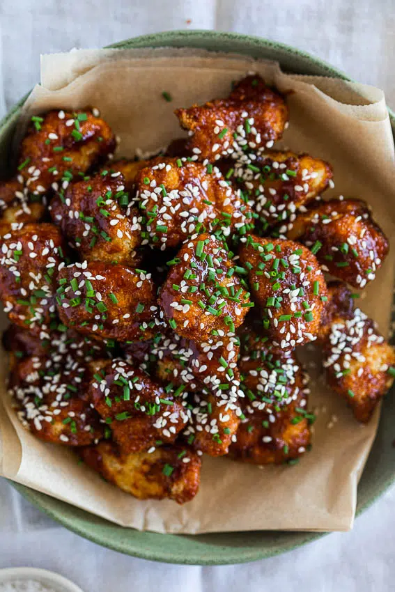 Air fryer honey garlic chicken bites