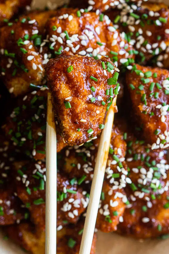 Air fryer honey garlic chicken bites