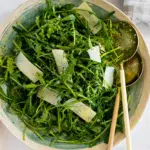 Easy Arugula Salad with Lemon Parmesan Dressing