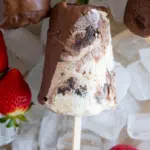 Fudge Brownie Vanilla Ice Cream Popsicles