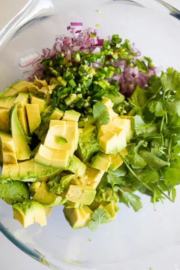 Jalapeño avocado salsa for grilled fish tacos.