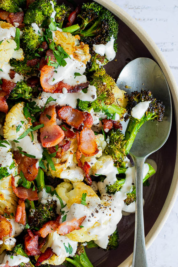 Easy Broccoli Cauliflower Salad