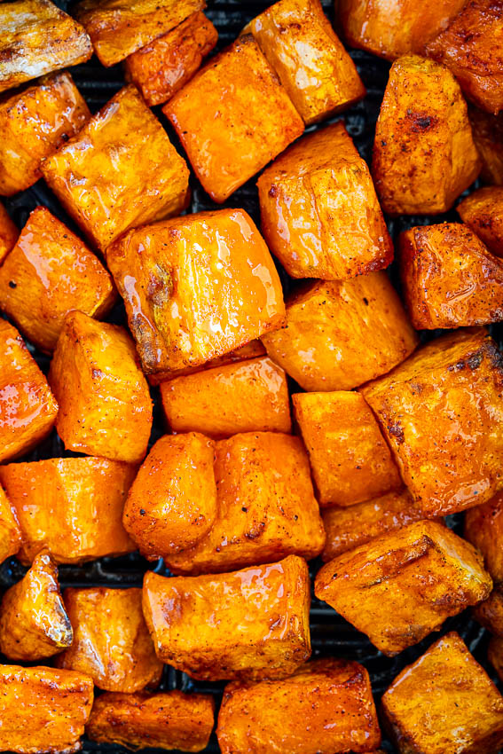 Honey glazed sweet potatoes