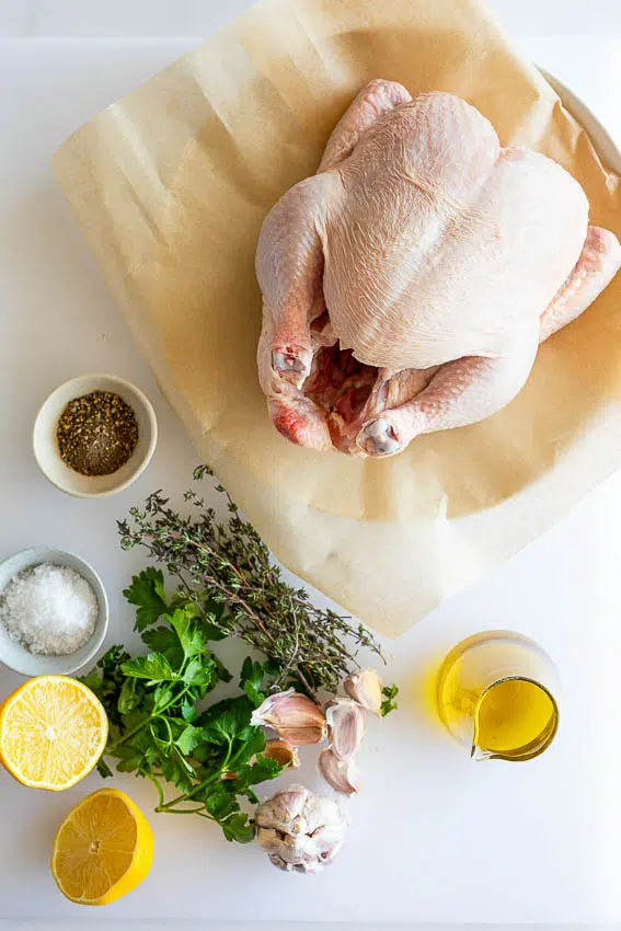 Ingredients for whole chicken in air fryer