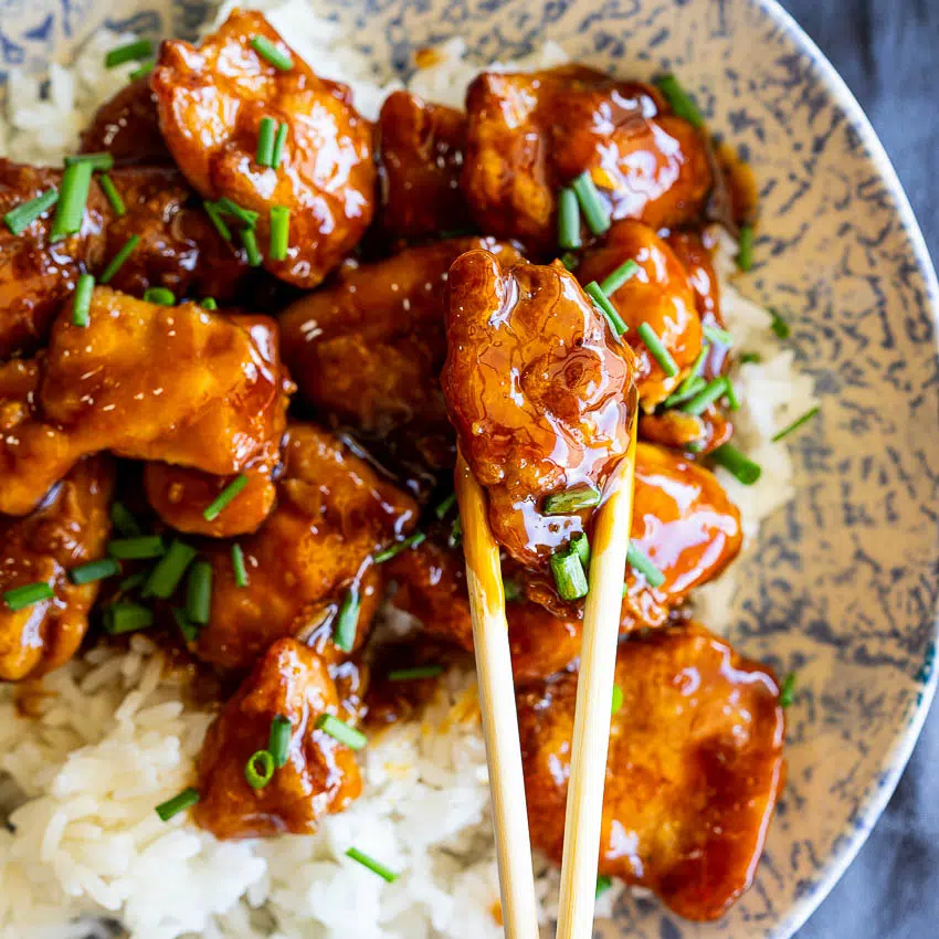 Air fryer orange chicken