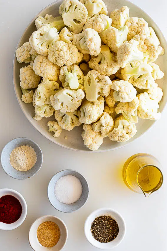 Ingredients for cauliflower in air fryer