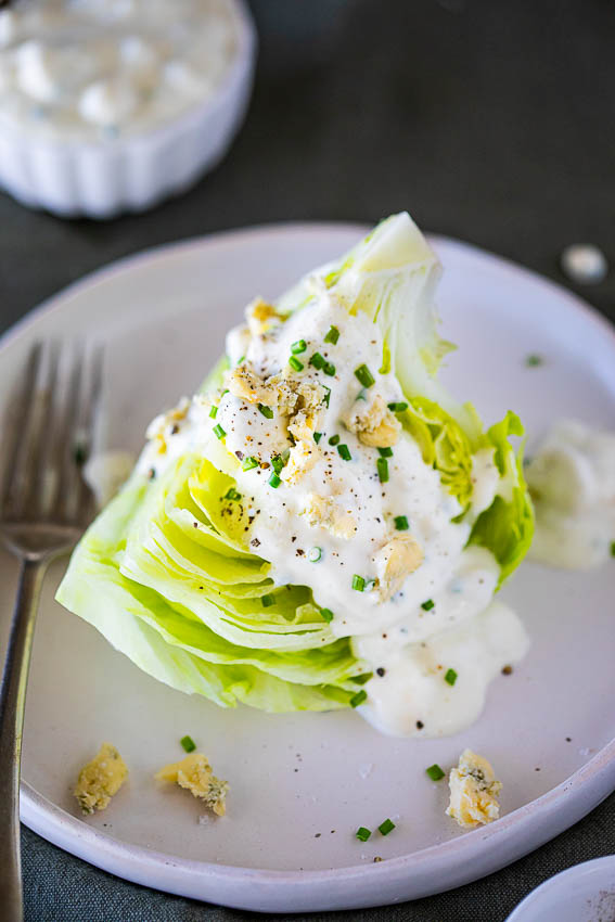 Wedge salad with blue cheese dressing