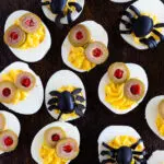 Halloween deviled eggs