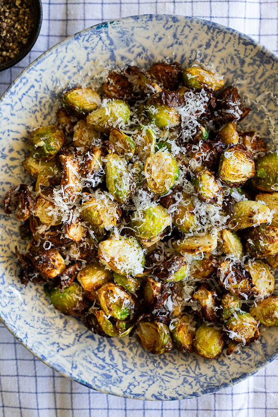 Garlic Parmesan Air Fryer Brussels Sprouts