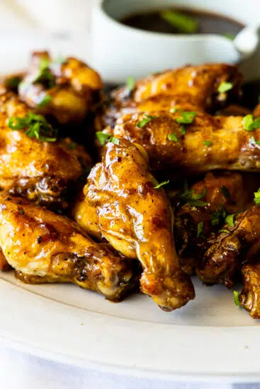 Chicken wings with soy ginger glaze