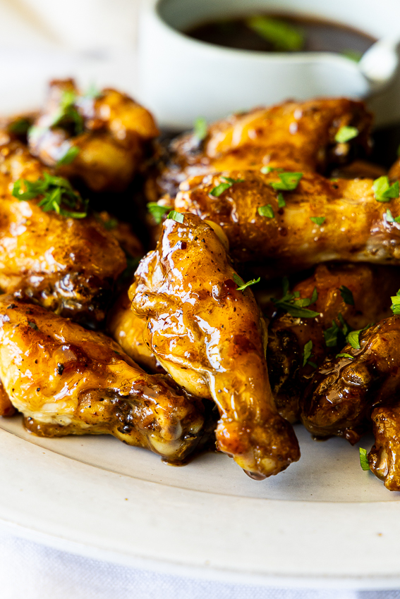 Chicken wings with soy ginger glaze